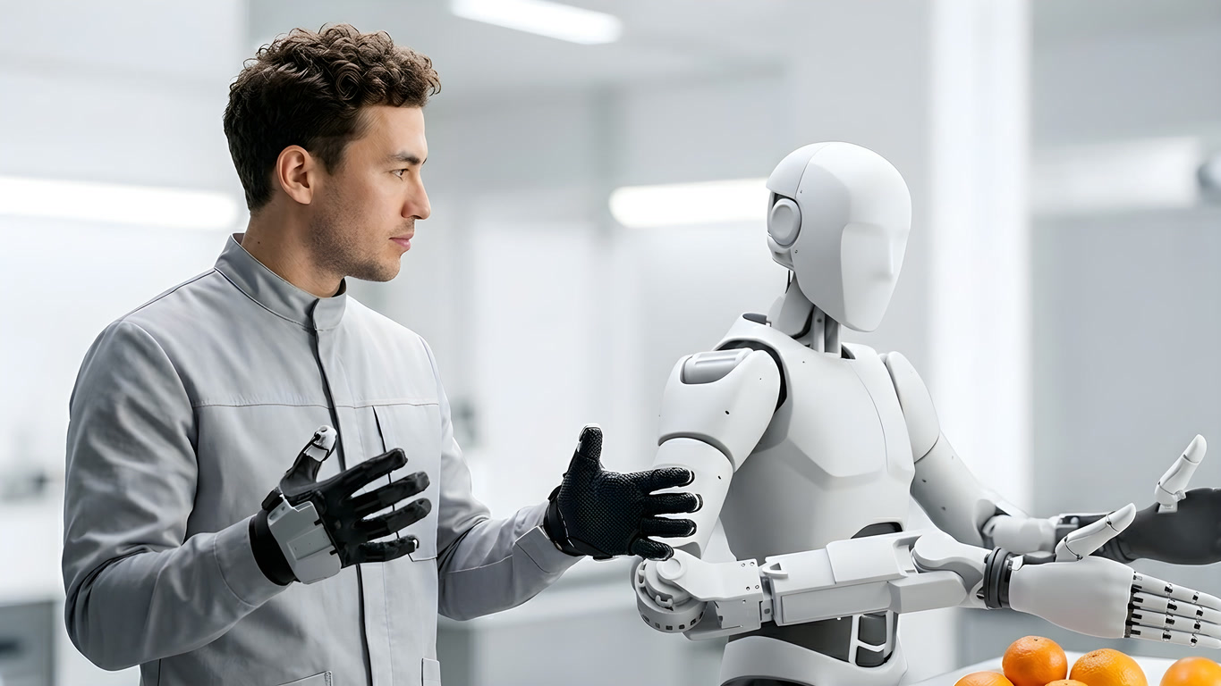 人とロボットをつなぐContactGlove3 Pro